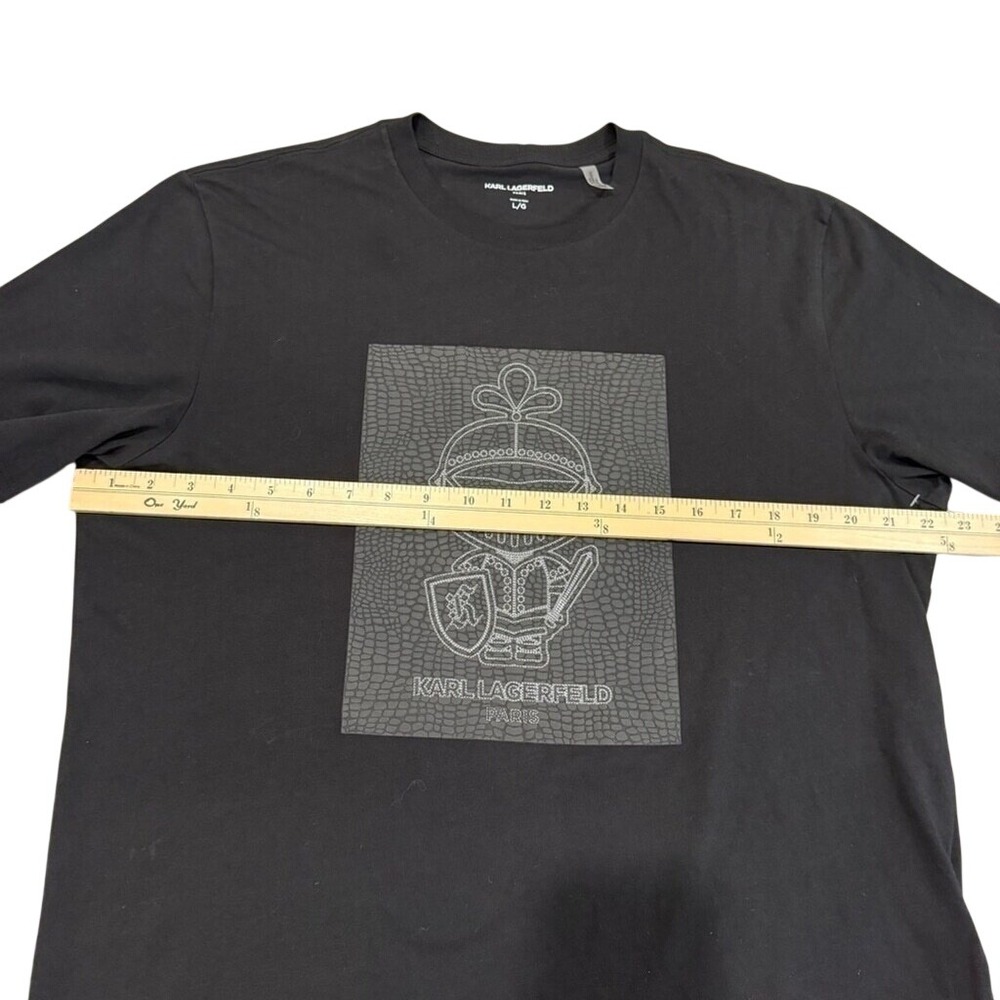KARL LAGERFELD PARIS‎ Armored Logo Short Sleeve Tee Size Large NWOT - Picture 5 of 7